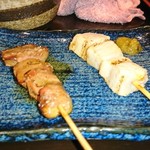 炭火焼鳥 鶏拓 - 盛り合わせの一皿目