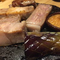 しゃぶしゃぶ　すき鍋　おもき 銀座店 - 松阪牛と松阪牛の相盛りステーキ