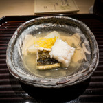 富小路 やま岸 - 穴子の焼きびたし 聖護院大根