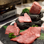 焼肉ZENIBA - 溶岩焼き5種盛り合わせ＋弁慶