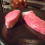 神戸牛すてーき　健 - 宮崎牛のフィレと神戸牛のロース