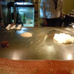 神戸牛すてーき　健 - ガーリックライスを焼くのだ