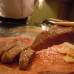 神戸牛すてーき　健 - ロース、よかったらどうぞ～