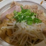 麺矢 鶴木 - 油そば（大盛）＋バラ肉