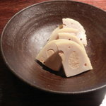 粋なおつまみとお酒 にこ - 熊本直送 からし蓮根￥２８０