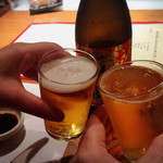 魚河岸 宮武 - 瓶ビールで乾杯♪