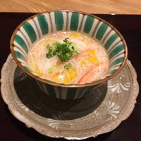 祇園 にし - 先付け
                    香住蟹餡掛け