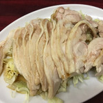 福楽 - 大サービスセットＢ¥780の料理、
蒸し鶏。