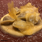 カーサ・デル・チーボ - コルベールのトルテッリ アジアーゴ・チーズのフォンドゥータ添え