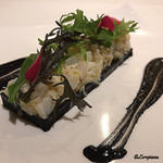 カーサ・デル・チーボ - いか墨のジェナティーナに菱蟹と槍烏賊のタルターラ