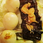 くし焼 狄 - 黒毛和牛ハラミとウズラの卵