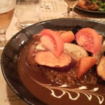 Supun - 野菜カレー+Ｂセット(ジョッキビール、ミニサラダ、おつまみコロッケ)