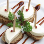 Cream cheese and smoked pintxos