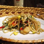 蓮香 - エビ、もやし、発酵筍大葉炒め南寧風