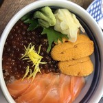 寿司割烹今井 - 三色丼 ウニがデカい^ ^