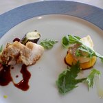 ゾーナ イタリア - 前菜その２：ポークのﾊﾞﾙｻﾐｺと白身魚のｶﾎﾞﾁｬｿｰｽ