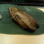 仙令鮨 - 皮炙り（しまあじ）