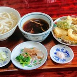 やまね食堂 - 田舎うどんセット