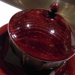 カハラ - 森シェフ　手作りの塗り物　からすみの茶碗蒸し