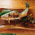 床瀬そば - やまめの塩焼き