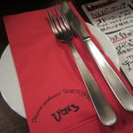 びすとろ UOKIN - 2011/09 赤の紙ナプキン。