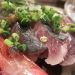 びすとろ UOKIN - 2011/09 ＵＯＫＩＮ名物 海の幸のカルパッチョ(カツオ)。