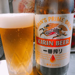 麺屋 愛心 - 一番搾り 中瓶 480円