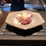 焼き鳥 とりら - 白レバーとハツ