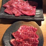 炭火焼肉 たむら - 塩タンと上カルビ