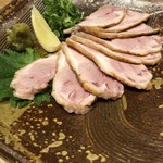 石挽き十割蕎麦 玄盛 - 鴨ロースたたき（1280円）