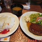 再会 - ランチセット(ハンバーグ)　\790