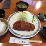 チャールスとん - (2018年)厚切りロースかつ定食（ランチ）　1280(税込)