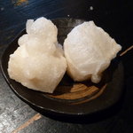 山元麺蔵 - トッピング揚げ餅(80円)。そのまま軽く塩を振って、最高！