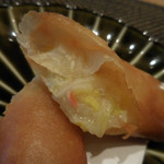 東京チャイニーズ 一凛 - ズワイガニと娃娃菜の春巻；アップ