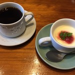 Torizen - 多賀城御膳 その3 コーヒーとデザート プリンにルバーブのジャム^ ^ これで 1,296円^ ^ CP満点^_^