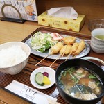 しらさぎ - 串かつ定食