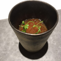 ラ ペ - ウニ、フロマージュブラン、柿