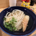 讃岐立食いうどん きりん屋 - ひやかけ390円＋生ちくわ天ハーフ120円