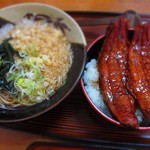 江戸家 - なまずの蒲焼き定食 小そば付き　750円