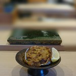 鮨処木はら - かに甲羅焼き