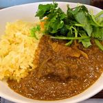 毎日薬膳Soup＋ - 3種のきのことゴロゴロビーフの薬膳マサラカレー+パクチー