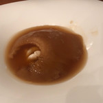 海鮮中国料理黄河 - 茶碗蒸し風ユリ根と白子にフカヒレの姿煮込み