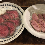 濱田屋 - ローストビーフと合鴨のロースト。