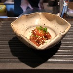 焼き鳥 とりら - キンカン醤油漬とコチュジャンにからめた胸