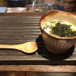 焼き鳥 とりら - 茶碗蒸し天草のアオサ乗せ