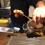 焼き鳥 とりら - 贅沢白レバー付きキンカン