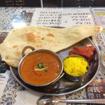 カレーハウス バルサ - カレーはマトンをチョイス  ミニライス、チキンティッカ、ナン