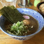 中華蕎麦 サンジ - 特製つけ蕎麦のつけ汁。 ねぎプリタツでウレシイ♡