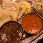 ガンジス - ベビー帆立小海老のバターチキンとマトン