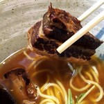 麺や 桜風 - バラ肉チャーシュー麺【塩】チャーシューアップ(2018年11月24日)